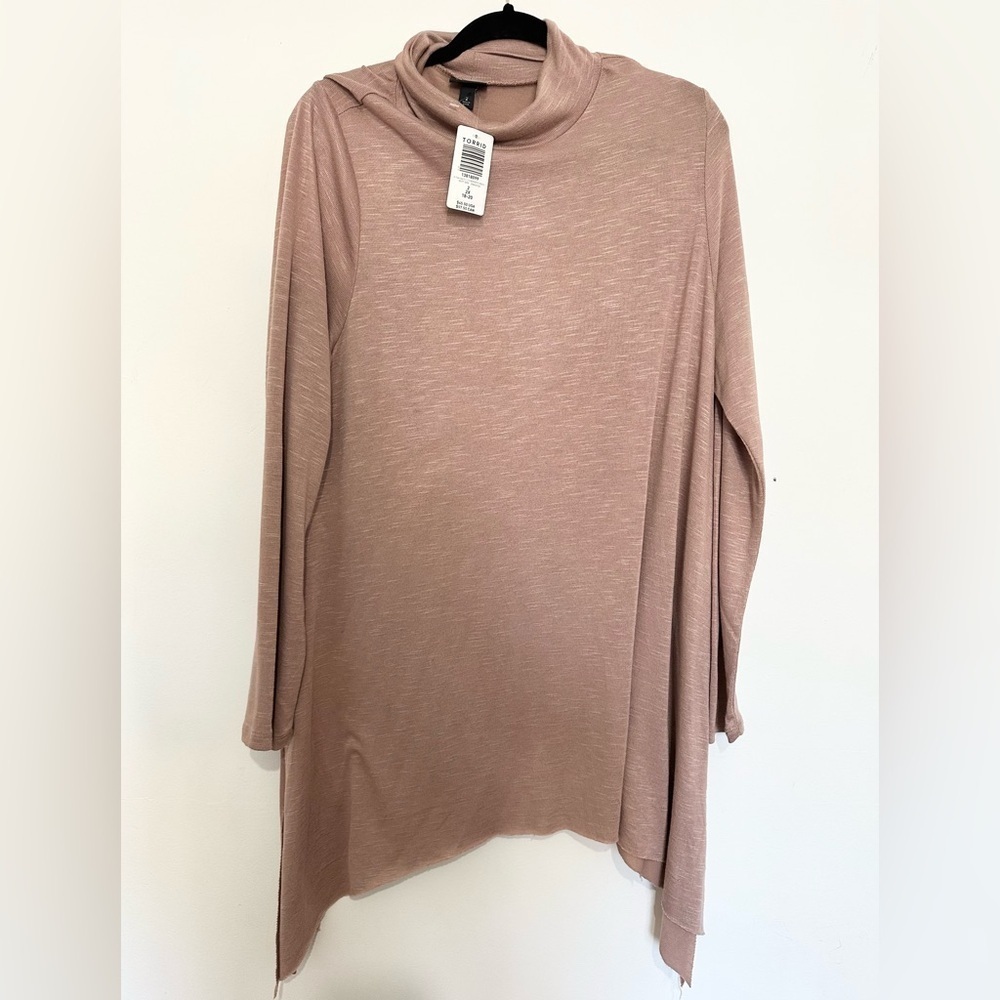 NWT torrid Hacci Mock Neck Tunic Size 2X 18-20 Soft Stretchy Knit Side Slits